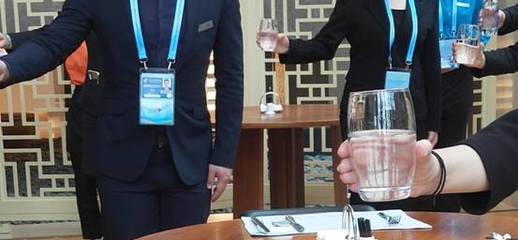 《你注視著遠(yuǎn)方，我注視著你》——雁棲島主會(huì)場一帶一路特邀禮儀培訓(xùn)師路佳廣告設(shè)計(jì)